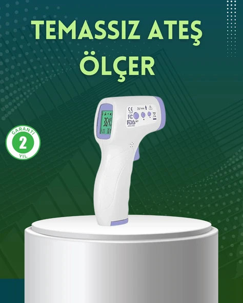Kızılötesi Temassız Ateş Ölçer Lcd Ekranlı Hassas Termometre ürün görseli 1