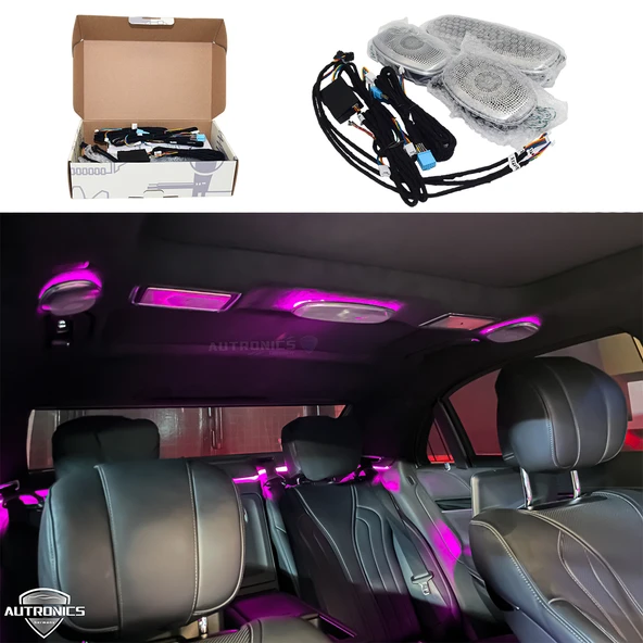 7 Renk Ambiyans Tavan Hoparlör Aydınlatma Seti Mercedes-Benz S Serisi W222 Uyumlu RGB Roof Top LED Ambiyans Işığı ürün görseli 1