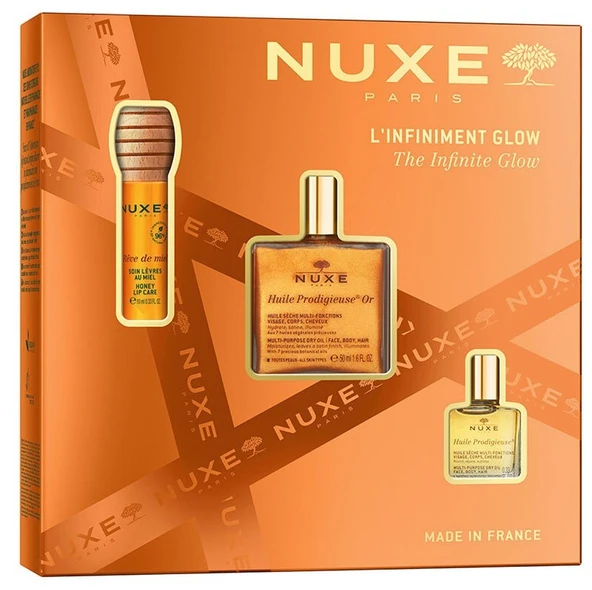 Nuxe Nuxe Huile Prodigieuse Or Set - Kuru Yağ 50 ml + Reve De Miel Dudak Balı + Huile Prodigieuse 10 ml Hediye Seti ürün görseli 1