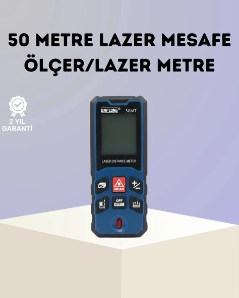 Lazer Metre 50 Mt Hassas Ve Hızlı Ölçüm Özellikli ürün görseli 1