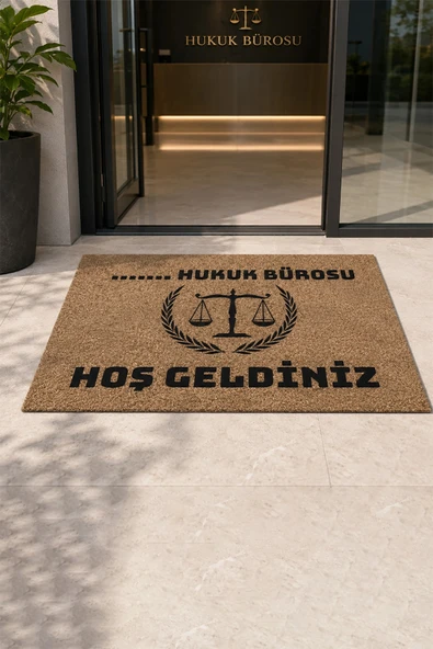 Valerine Life Avukat Hukuk Bürosu Coco Hoş Geldiniz işyeri Koko Kapı Önü Paspası 50x90cm Kişiye Firmaya Özel ürün görseli 1