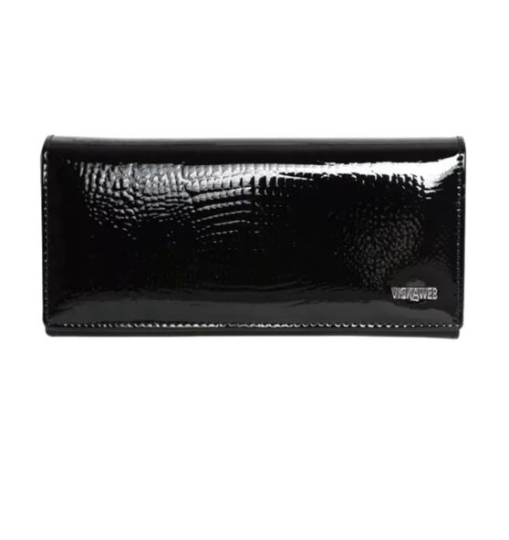 Vickaweb Bayan Hakiki Deri Cüzdan Boy-19cm Genişlik 10 Cm-siyah ürün görseli 1