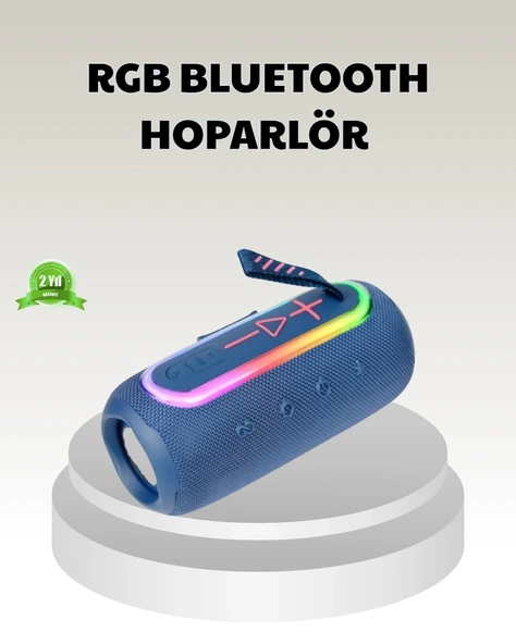 Mavi Taşınabilir Bluetooth Hoparlör Kompakt Tasarım Ve Güçlü Ses ürün görseli 1