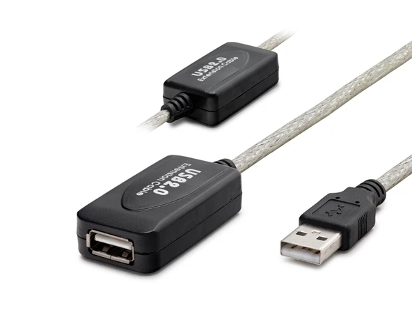 Usb Uzatma Kablosu 20 M - Silver Siyah HDX7515 ürün görseli 1