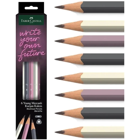 Faber-Castell Young Mercanlı Kurşun Kalem Hb Üçgen 6Lı ürün görseli 1