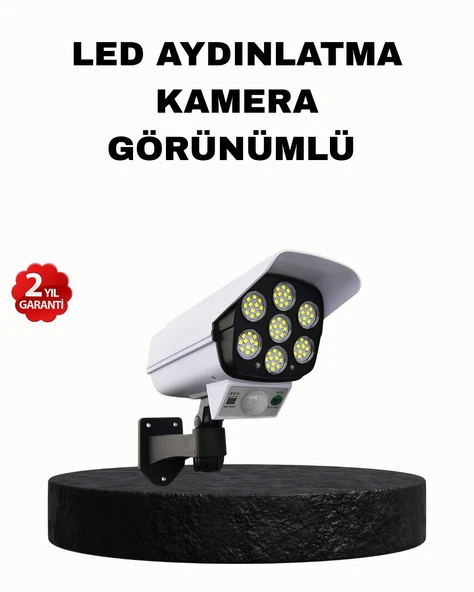 Güneş Enerjili Güvenlik Işığı Dış Mekan 5 Eksen Ayarlı Ve Pır Hareket Sensörlü ürün görseli 1