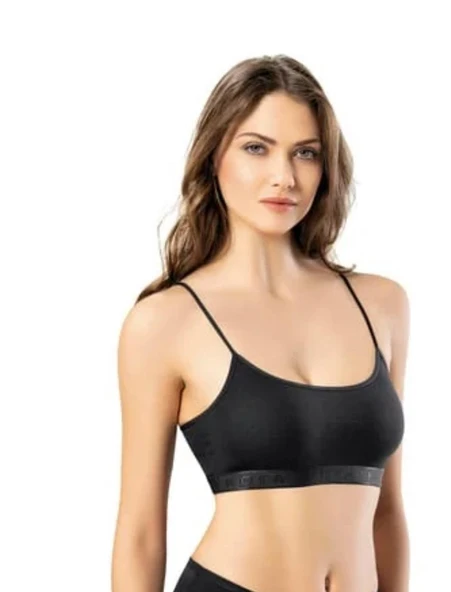 KOTA 6312 İp Askılı Pedli Elastan Yarım Atlet Spor Sütyeni Büstiyer 80 -85 Beden ürün görseli 1