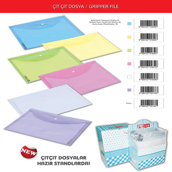 Abka Çıtçıtlı Dosya Yeşil ürün görseli 1
