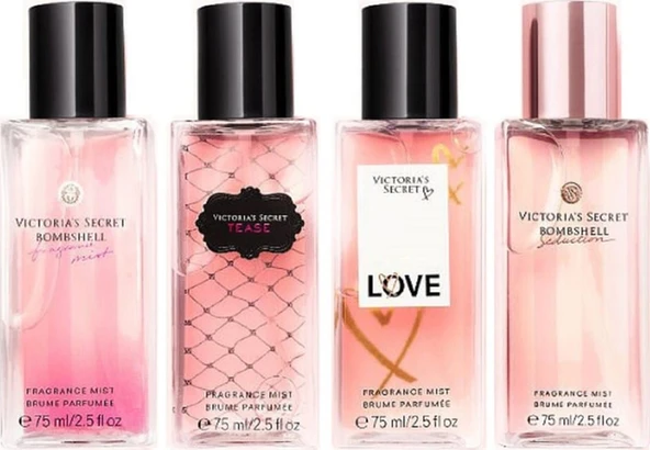 Victoria's Secret Bombshell Tease Love Bombshell Seduction Kadın Vücut Sprey Seti 4 x 75 ML - Resim 2