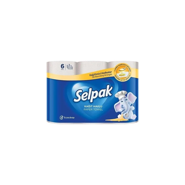 6 Lı Pk Extra Kağıt Havlu 3 Katlı Yağ Emici Halkalar ürün görseli 1