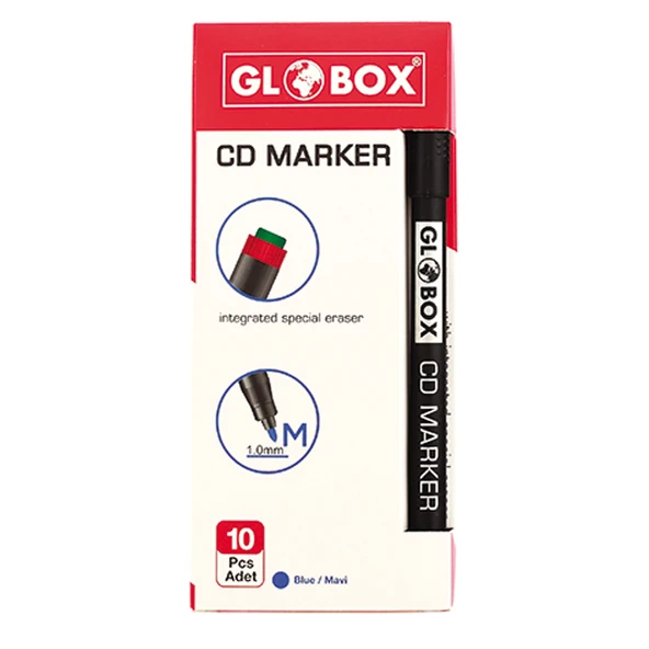 Globox Asetat Kalemi Permanent M Seri Mavi 1004 ürün görseli 1