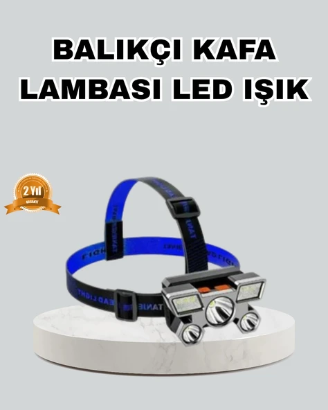 Outdoor Ve Gece Balıkçılığı İçin Led Kafa Lambası – Usb Şarjlı, 60° Ayarlanabilir Far ürün görseli 1