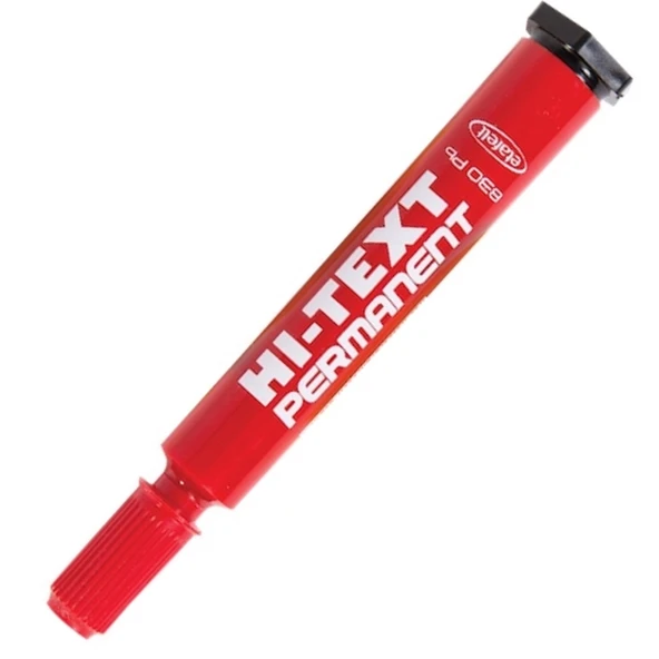 Hi-Text Markör Permanent Yuvarlak Uçlu Kırmızı 830PB ürün görseli 1