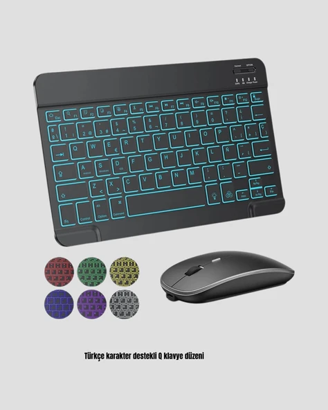 Türkçe Q Klavye Rgb Işıklı Ergonomik Tasarımlı - Resim 5