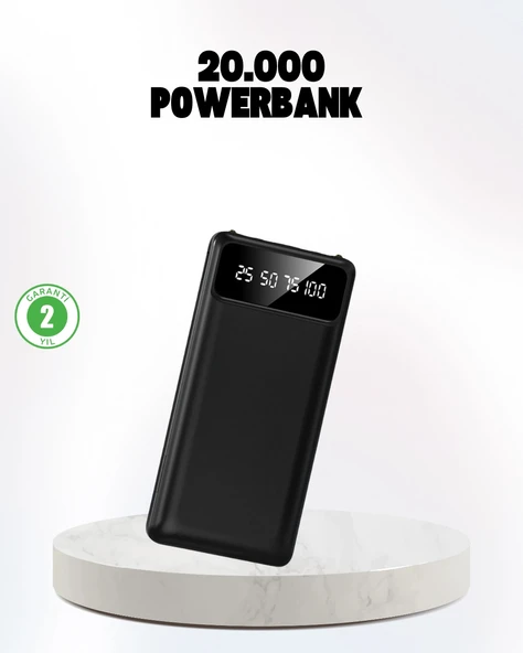 Çoklu Güvenlik Korumalı 20.000 Mah Powerbank Fener Özellikli ürün görseli 1