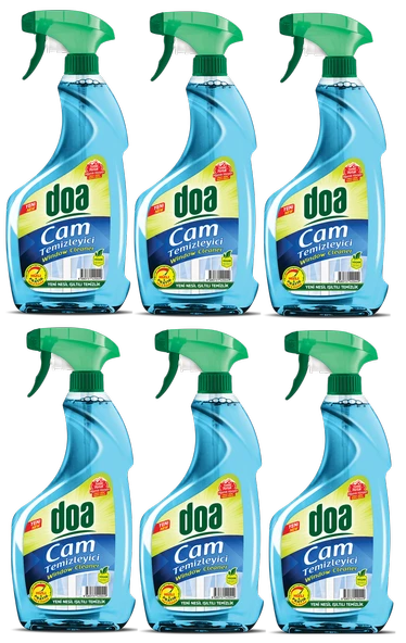 Doa Cam Temizleyici Sprey Mavi 750 Ml x 6 Adet ürün görseli 1