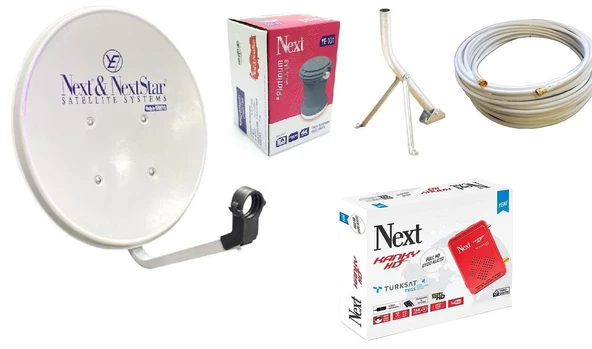 Nextstar Karavancı Uydu Anteni+Next Tekli Lnb+ Next Hd Uydu Alıcı+10metre Kablo ürün görseli 1