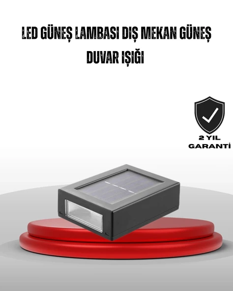 Güneş Enerjili Su Geçirmez Led Duvar Lambası ürün görseli 1