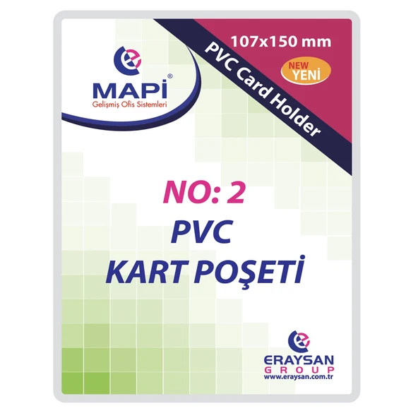Mapi Kart Poşeti Dikey PVC NO:2 107x150 Şeffaf 910 10 36 ürün görseli 1