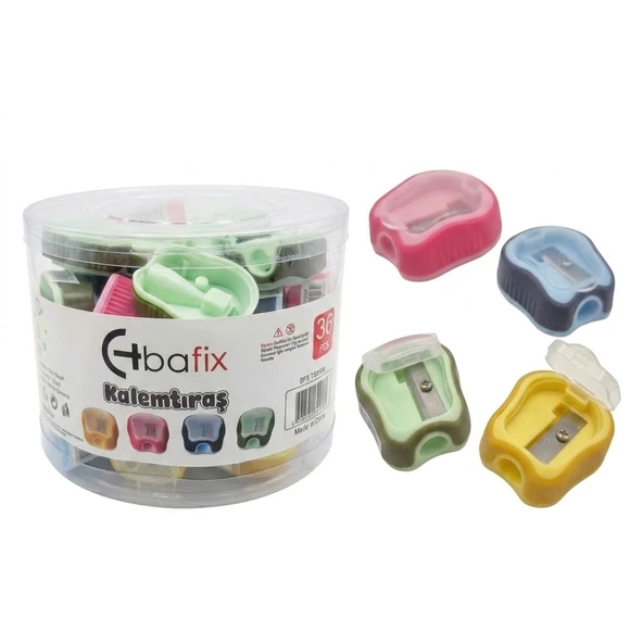 Bafix Kalemtıraş Kapaklı Pls. Kavanoz BFX-TS003B ürün görseli 1