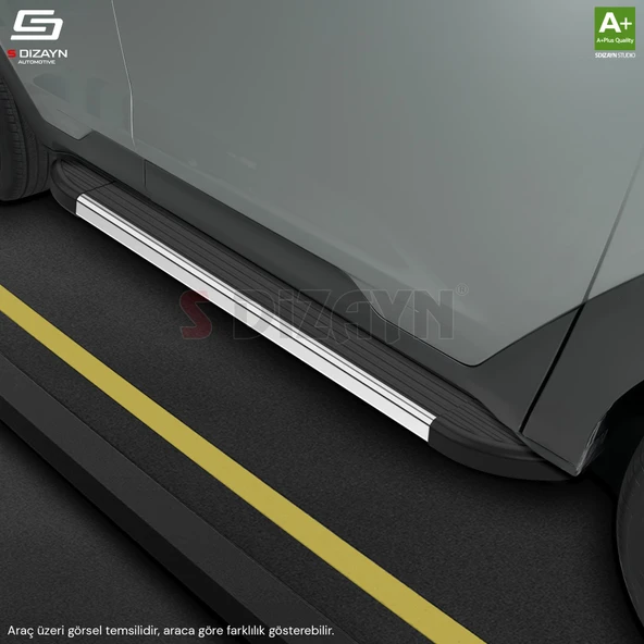S-Dizayn Volvo XC90 Makyajlı Hybrid Skyline Krom Yan Basamak 203 Cm 2024 Üzeri A+ Kalite ürün görseli 1