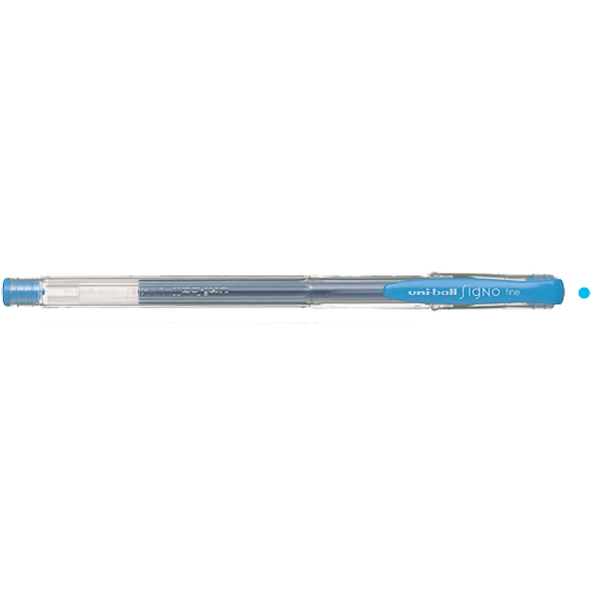Uni-Ball Roller Kalem Signo Fine Jel Bilye Uç 0.7 MM Açık Mavi UM-100 ürün görseli 1