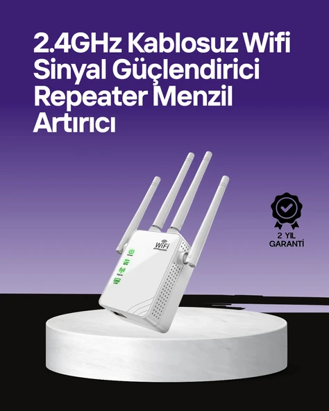 Wps Destekli 2.4ghz + 5ghz Wifi Sinyal Güçlendirici ürün görseli 1
