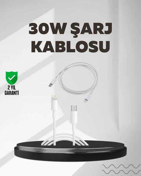 Yüksek Saflıkta Bakır Çekirdekli 30w Hızlı Şarj Kablosu ürün görseli 1
