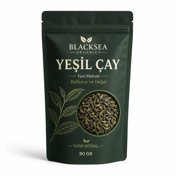 BlackSea Organics Yeşil Çay 80 Gr - Yeni Mahsül - Katkısız ve Doğal ürün görseli 1