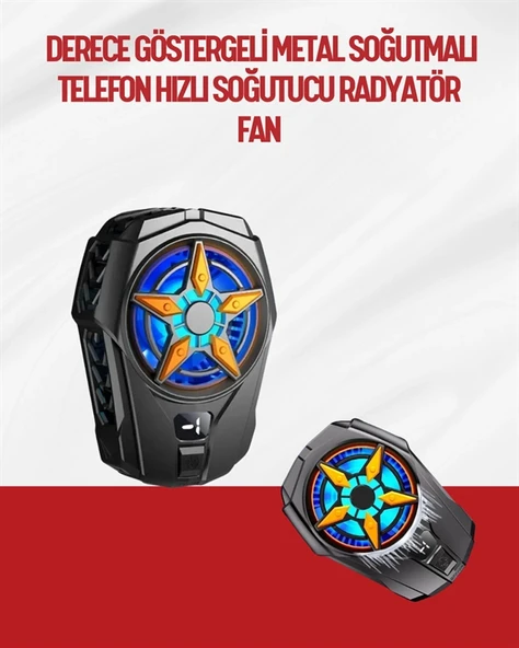 Oyunlar İçin Telefon Soğutucu – 65-85 Mm Uyumlu, Dijital Ekranlı ürün görseli 1