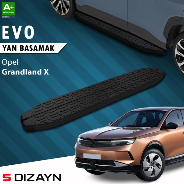 S-Dizayn Opel Grandland 2 Hybrid Benzinli Evo Siyah Yan Basamak 193 Cm 2024 Üzeri A+ Kalite ürün görseli 1