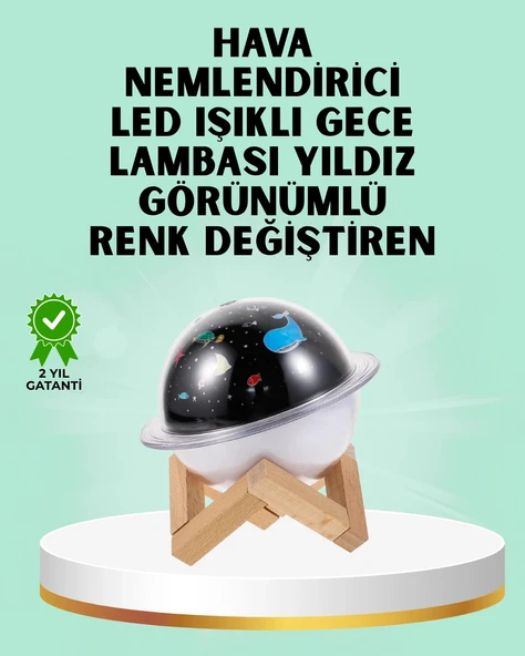 Projektör Işığı Bulunan Usb Bağlantılı Mini Aromaterapi Destekli Hava Nemlendirici ürün görseli 1