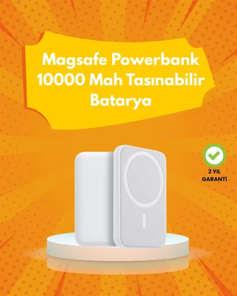 Ultra Kompakt Ve Güçlü – Magsafe Powerbank 10000 Mah İle Kablosuz Şarj Deneyimi ürün görseli 1