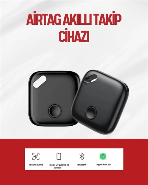 İos Uyumlu Smart Tag | Uzun Pil Ömrü | Bul Uygulaması İle Entegre Akıllı Takip Cihazı ürün görseli 1