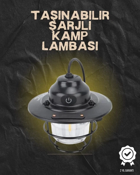 Kamp Ve Bahçe İçin Retro Led Fener – Sıcak Işık, Uzun Ömürlü Batarya ürün görseli 1