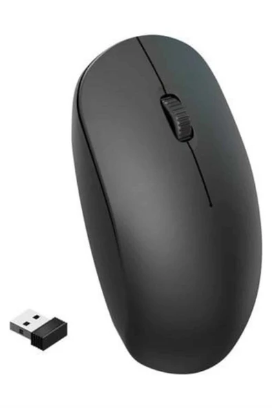 Siyah Kablosuz Mouse Wireless Mouse Minimal Tasarım - Resim 5