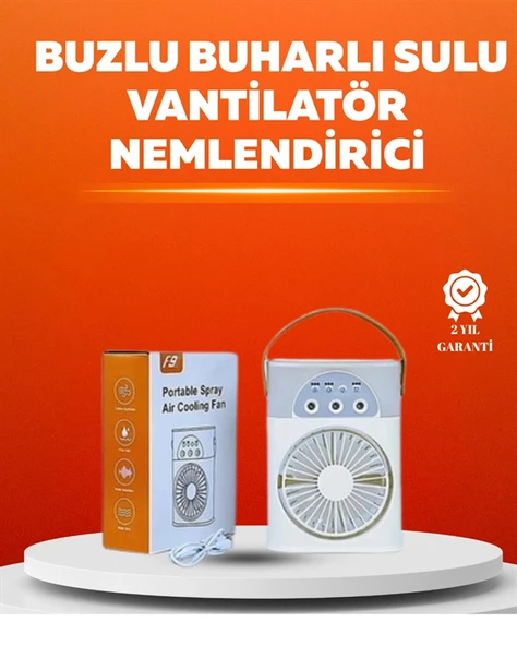 Mini Usb Klima Fan | 3 Kademeli Spreyli Hava Soğutucu, Taşınabilir ürün görseli 1
