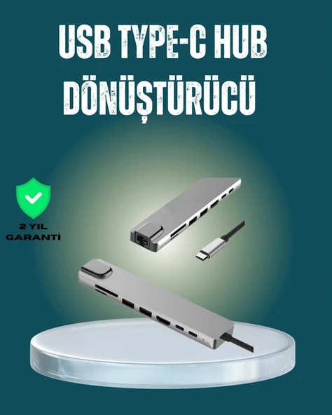 Usb‑c Çoklu Bağlantı Merkezi – 5 Gbps, 100‑240 v, Sağlam Eloksal Tasarım ürün görseli 1
