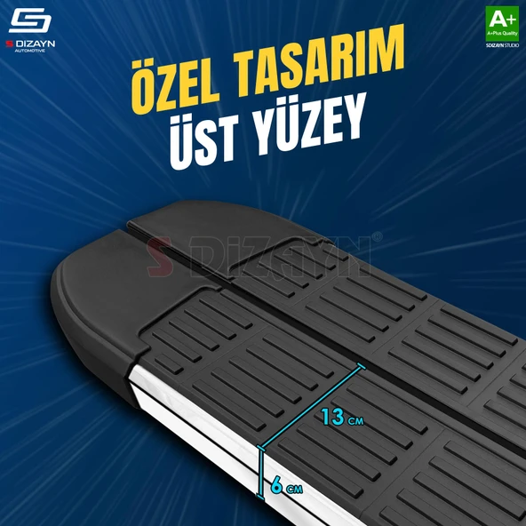 S-Dizayn Citroen C3 Aircross 2 S-Line Krom Yan Basamak 183 Cm 2024 Üzeri A+ Kalite ürün görseli 1