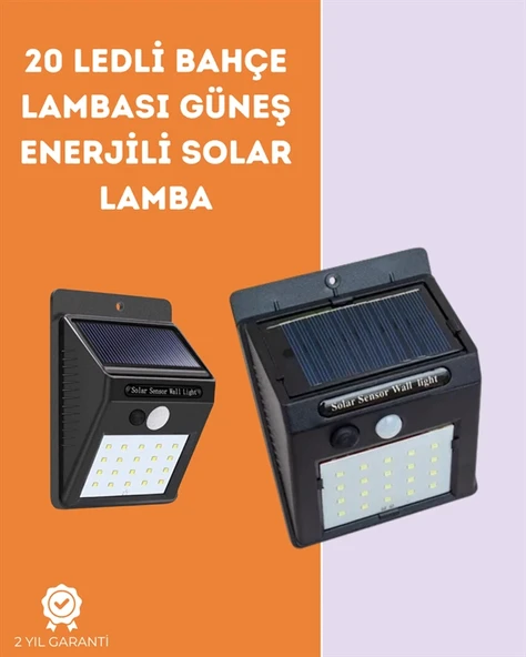 Kablosuz Solar Led Lamba | Bahçe, Veranda, Merdiven Işığı, Otomatik Aç-kapa Sensörlü ürün görseli 1