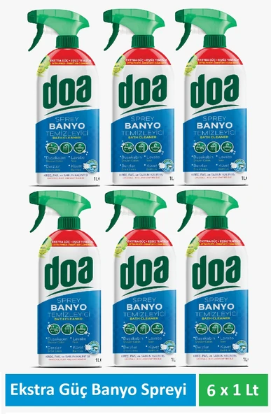 Doa Banyo Extra Güç Temizlik Spreyi 1 Lt x 6 Adet ürün görseli 1