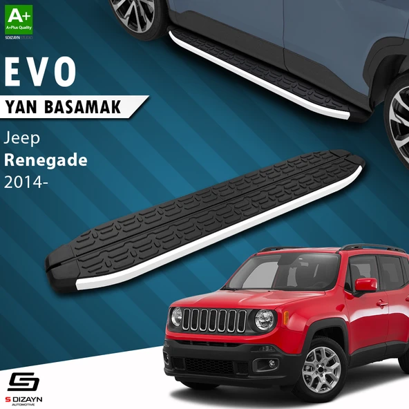 Jeep Renegade Evo Aluminyum Yan Basamak 173 Cm 2014 Üzeri ürün görseli 1
