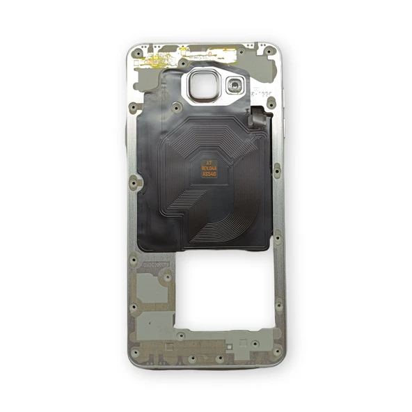 Samsung A710 Kasa Samsung Galaxy A7 2016 Gri Renk Orta Kasa Çıtalı on off Ses tuş bordu buzzer hoparlör Kamera Lens ürün görseli 1