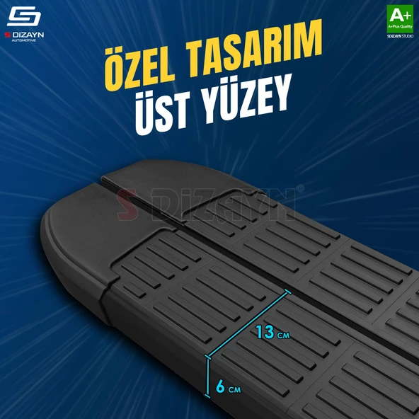 S-Dizayn Citroen E-C5 Aircross Elektrikli S-Line Siyah Yan Basamak 193 Cm 2024 Üzeri A+ Kalite ürün görseli 1