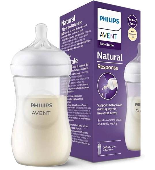 Doğal Tepkili Biberon PP, 260ml, 3-6 Ay, SCY903/01 ürün görseli 1