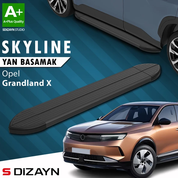 S-Dizayn Opel Grandland 2 Elektrikli Skyline Siyah Yan Basamak 193 Cm 2024 Üzeri A+ Kalite ürün görseli 1