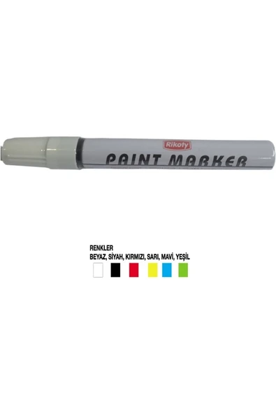 Rikoty Paint Marker Markalama Kalemi 12 Adet - Sarı ürün görseli 1