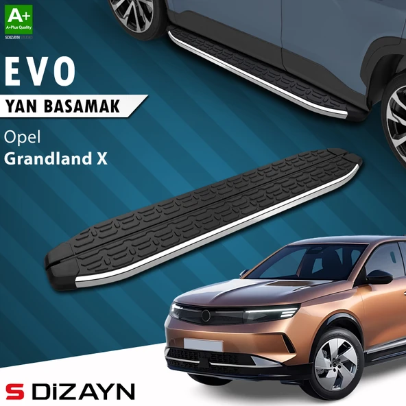 S-Dizayn Opel Grandland 2 Hybrid Benzinli Evo Krom Yan Basamak 193 Cm 2024 Üzeri A+ Kalite ürün görseli 1