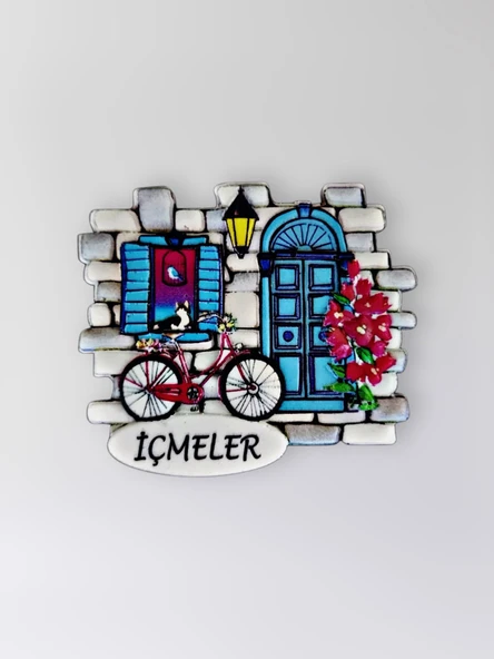 İÇMELER Temalı Polyester Kabartmalı  Magnet  7 x 6,5 cm – Dekoratif Hediyelik Buzdolabı Süsü  (kod:1243) ürün görseli 1