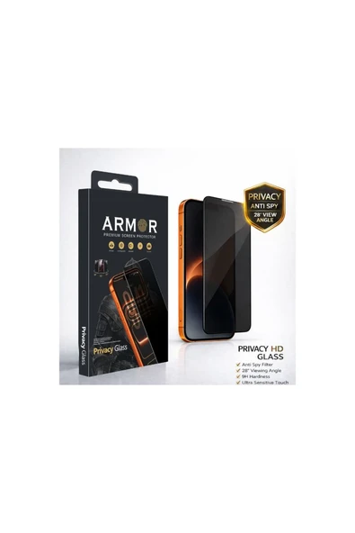 Premium Armor Series iPhone 13 İçin Uyumlu Hayalet Guard Özellikli Privacy Temperli Cam Ekran Koruyucu 28 Derece ürün görseli 1